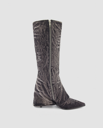 GREY BUCKLE BOOTS