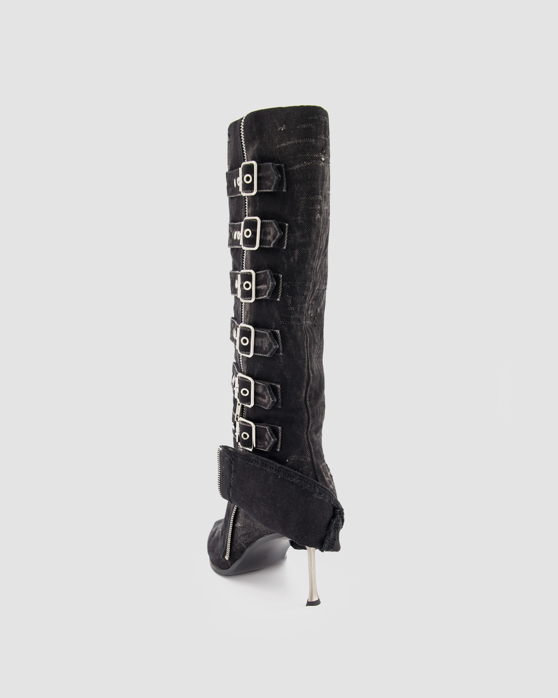 BLACK BUCKLE BOOTS