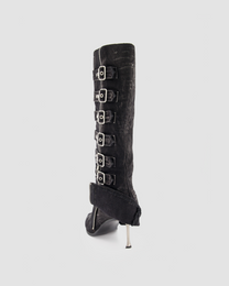 BLACK BUCKLE BOOTS