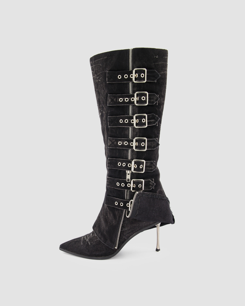 BLACK BUCKLE BOOTS