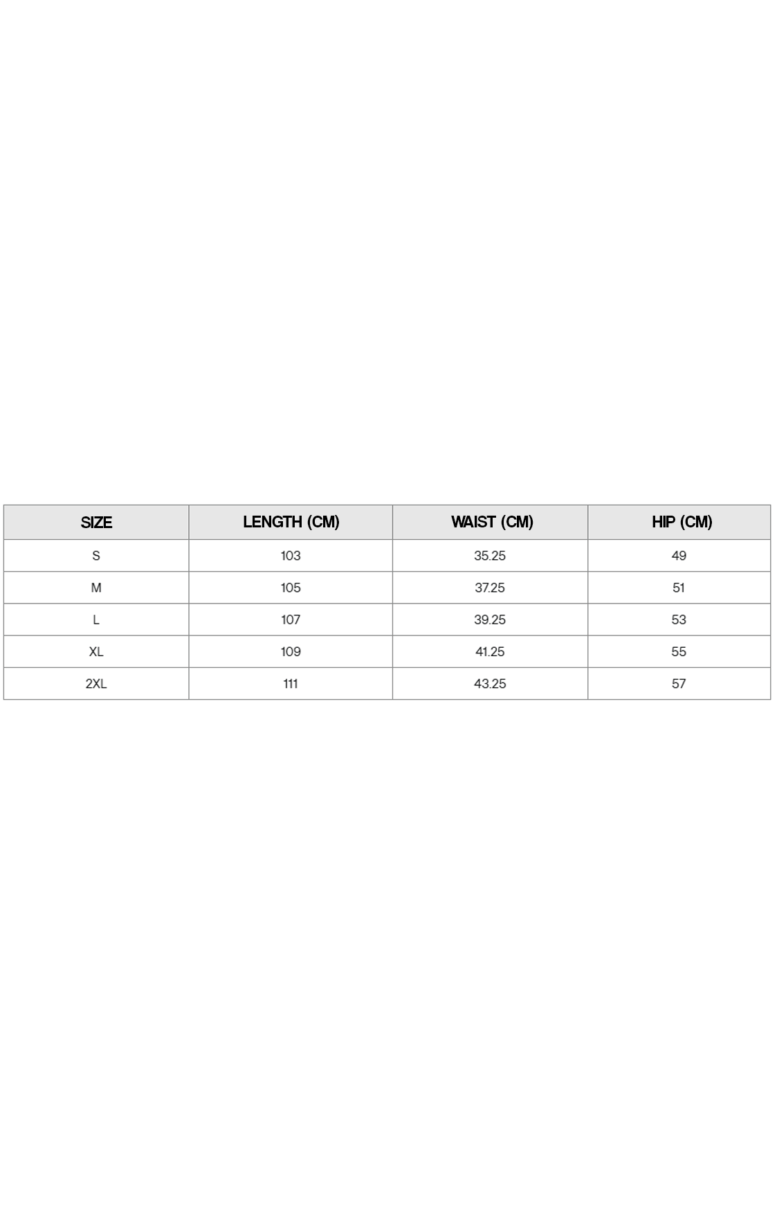 Size guide